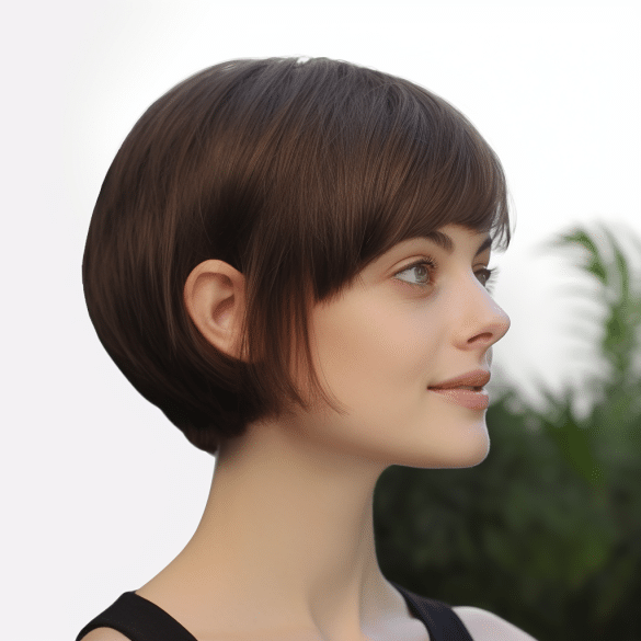Rounded Short Cut for Oval Faces