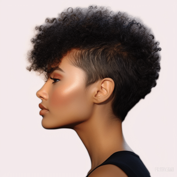 Tapered Afro for Oval Faces