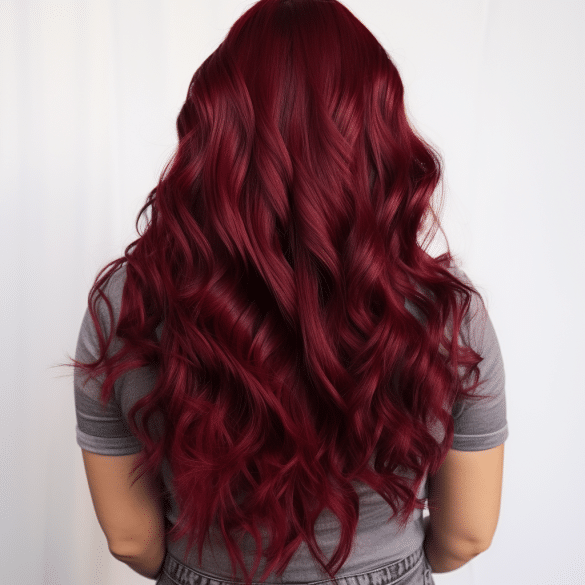 Cherry Burgundy Tousled Curls