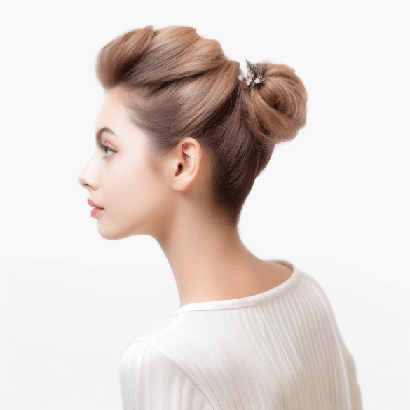 French Twist with Jeweled Hairpins