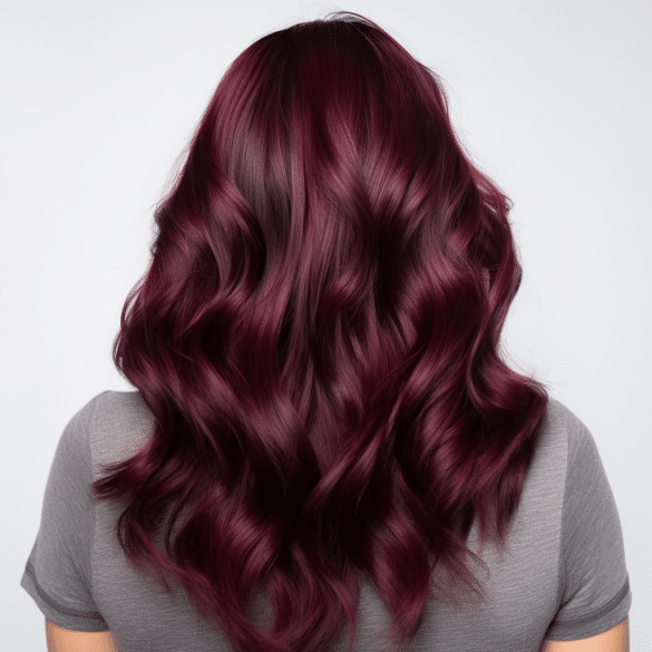 Layered Burgundy Plum Locks