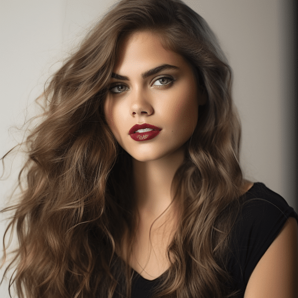 Long Wavy Hair with Deep Side Layers