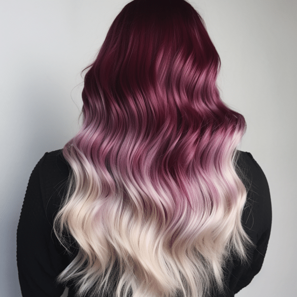 Platinum to Burgundy Fade