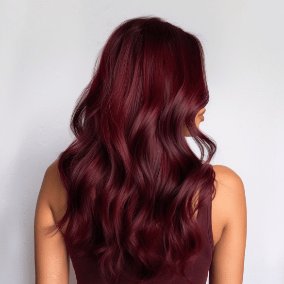 Side Parted Mahogany Burgundy Locks