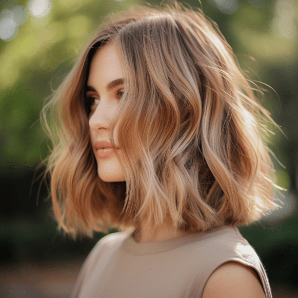 Sunkissed Lob with Natural Waves
