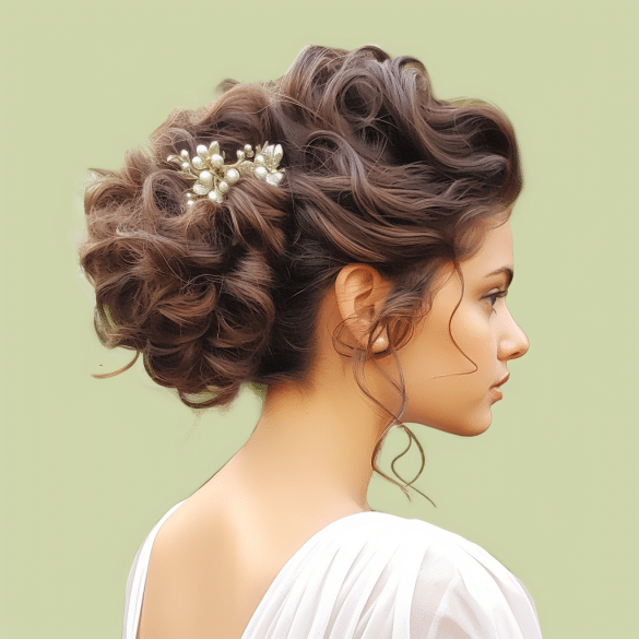 Voluminous Curly Updo