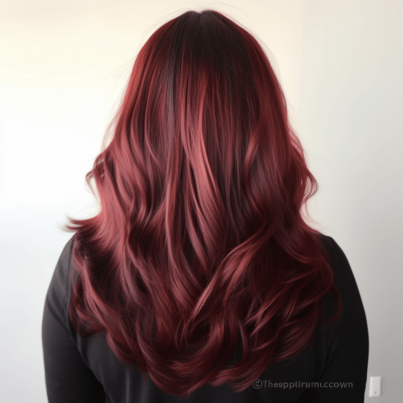 Wispy Burgundy Feathered Ends