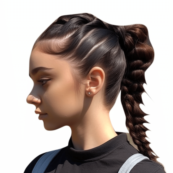 Zig Zag Part with Pigtails