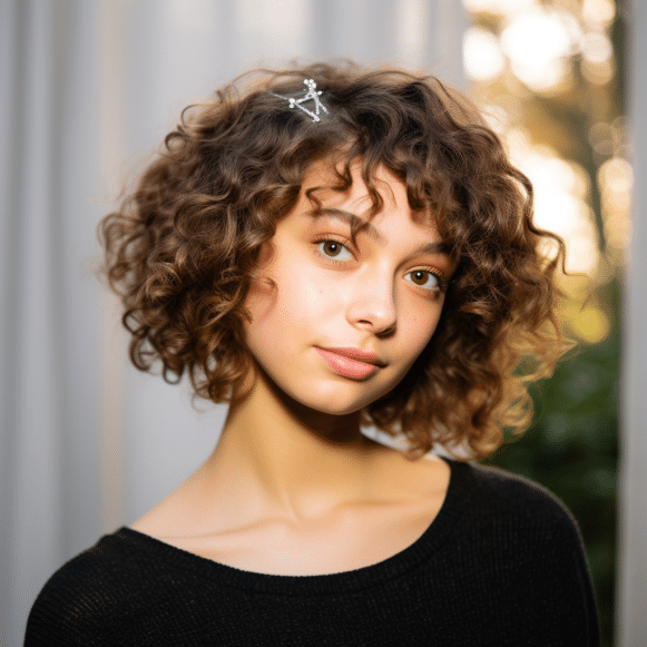 Curly and Shimmery Pin