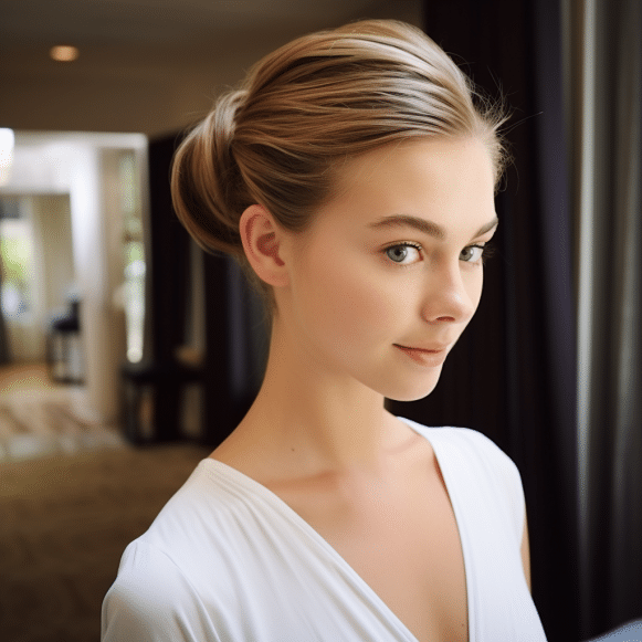 Elegant Low Twisted Bun