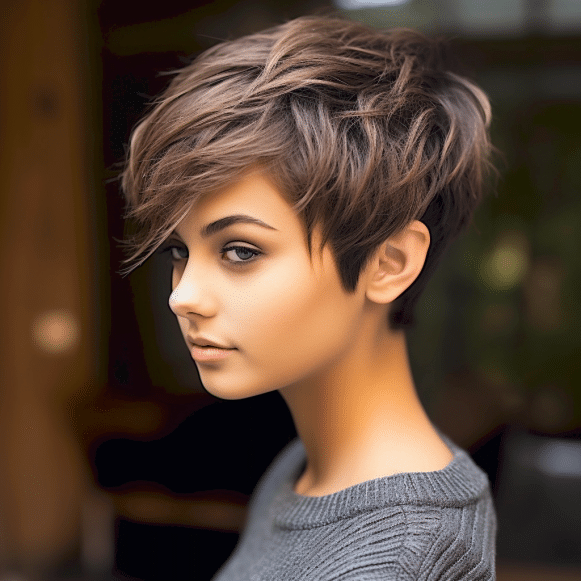 Feathered Pixie Cut