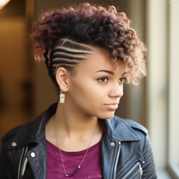 Mohawk Braid with Curls