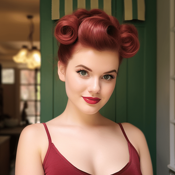 Retro Victory Rolls Updo
