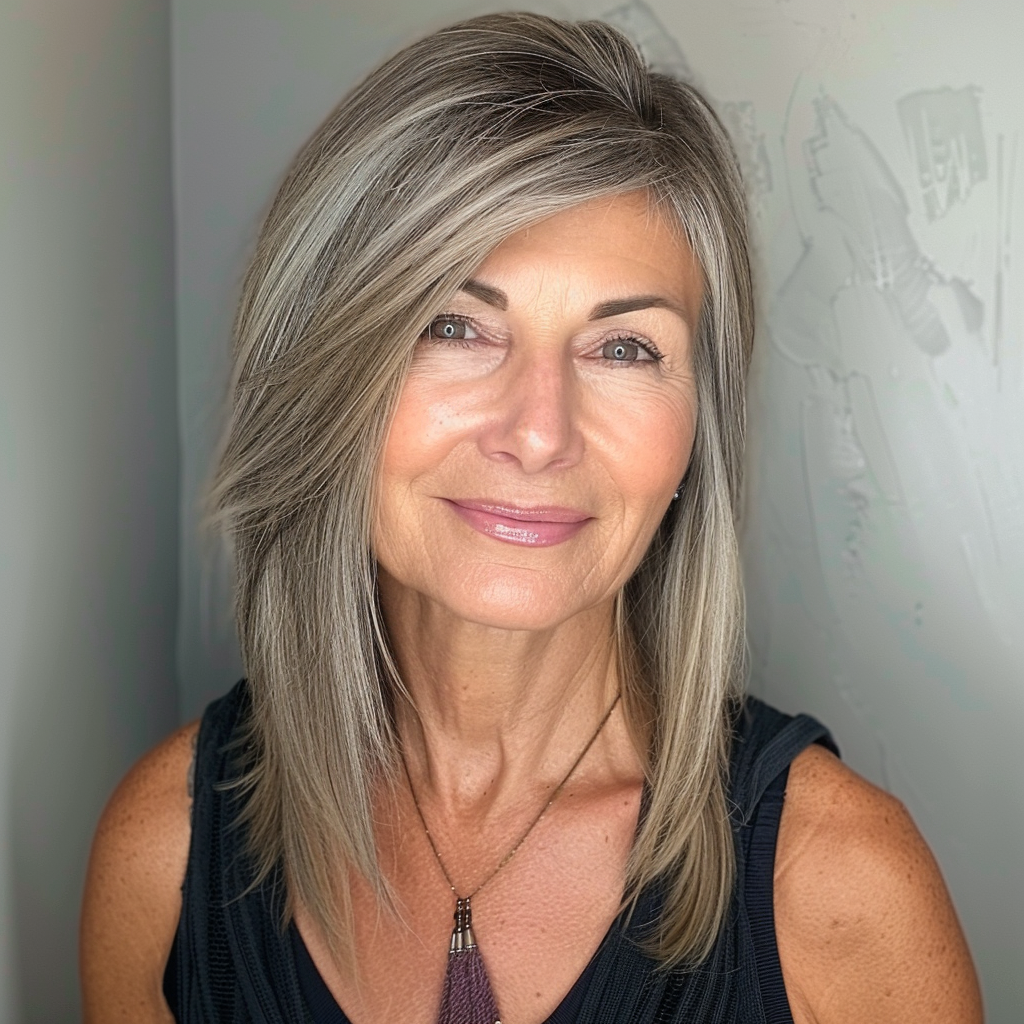 27 Edgy Straight Cut with a Side Swept Fringe