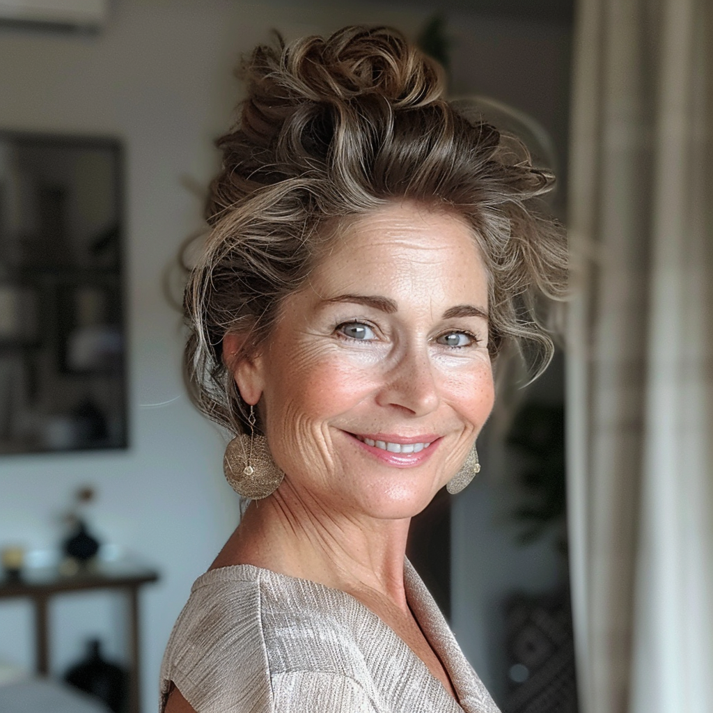 45 Voluminous Half Up Bouffant