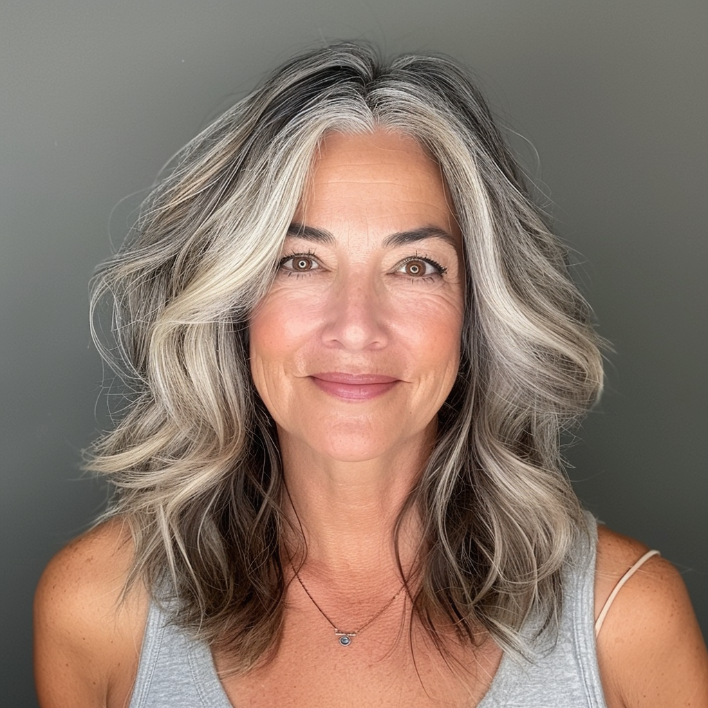 47 Sleek Layered Hair with a Hint of Curl