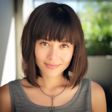 Asymmetrical Shaggy Bob with Blunt Bangs scaled