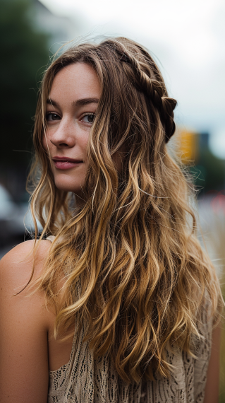 Bohemian Dirty Blonde with Natural Waves