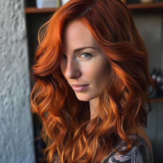 Burnished Orange with Subtle Waves