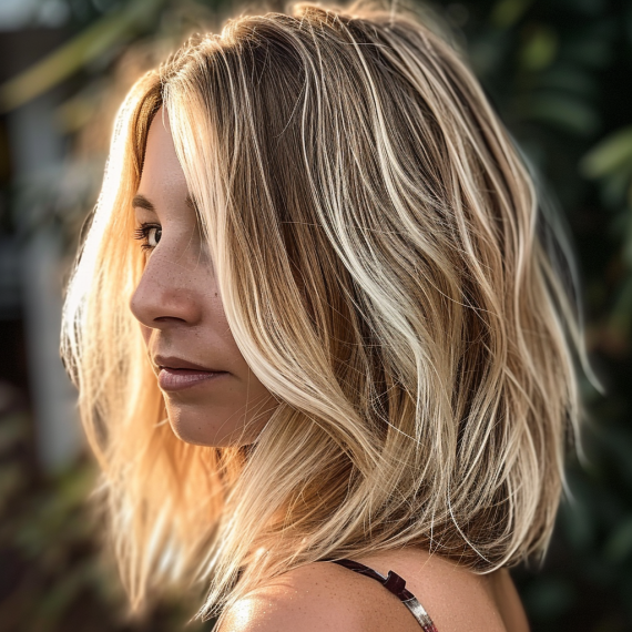 Butter Blonde with Toffee Lowlights
