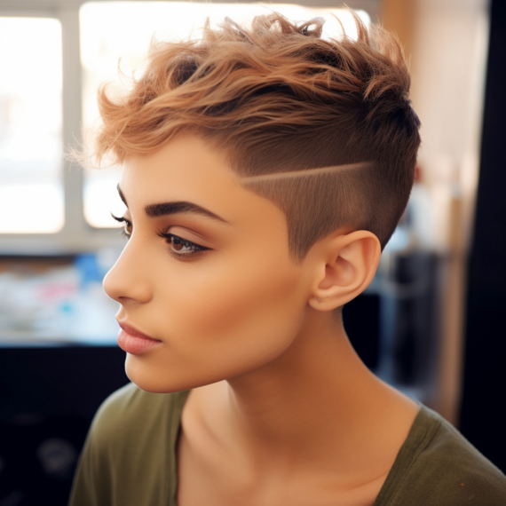 Caramel Kisses on Undercut Hairstyle