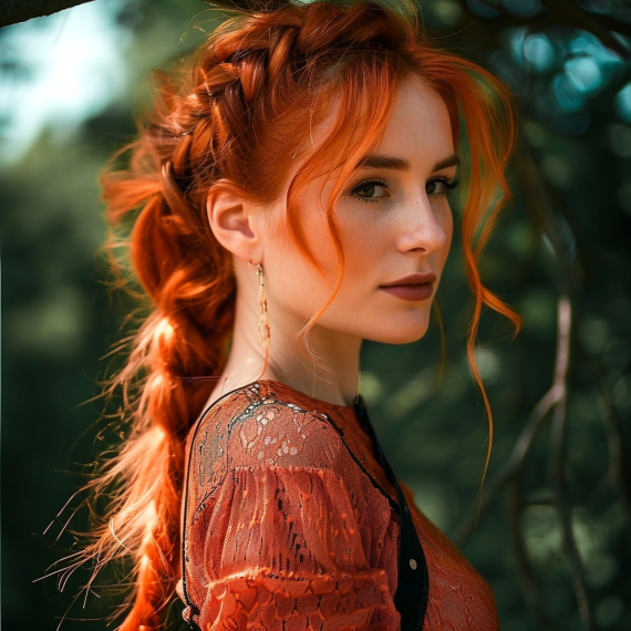 Carrot Orange with Braided Detail