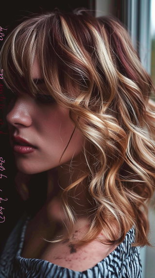 Dirty Blonde with Auburn Swirls