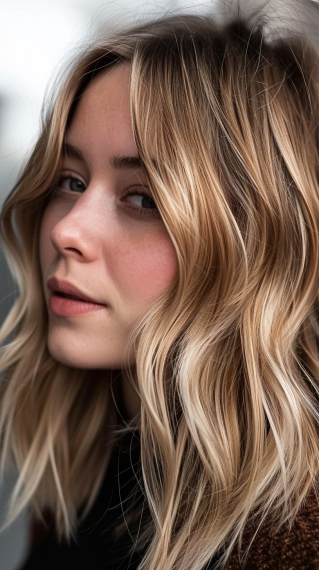 Dirty Blonde with Caramel Lowlights