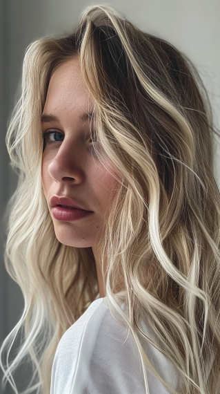 Dirty Blonde with Chunky Ash Highlights