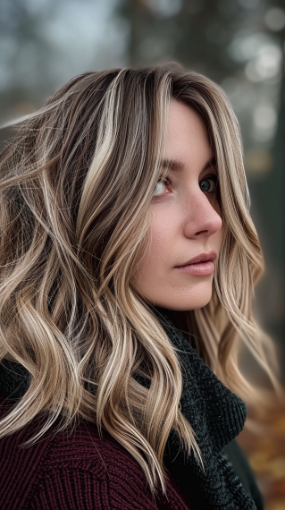Dirty Blonde with Chunky Blonde Highlights