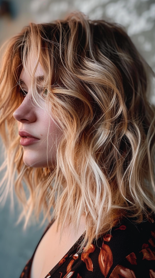 Dirty Blonde with Chunky Caramel Balayage