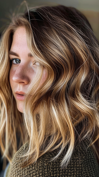 Dirty Blonde with Deep Honey Highlights