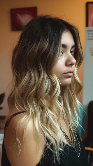 Dirty Blonde with Golden Ombre Ends