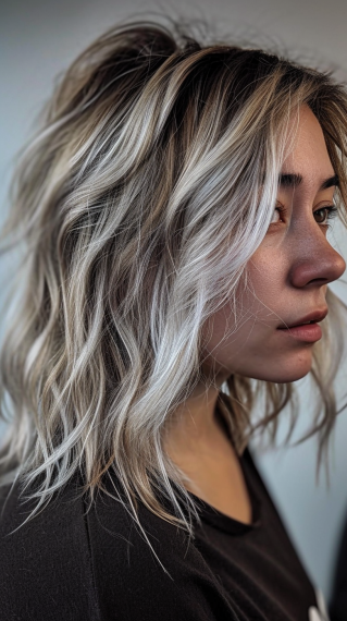 Dirty Blonde with Silver Streaks