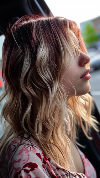 Dirty Blonde with a Touch of Burgundy