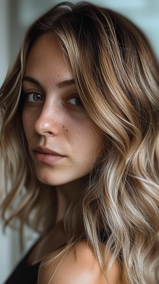 Glossy Dirty Blonde with Subtle Highlights