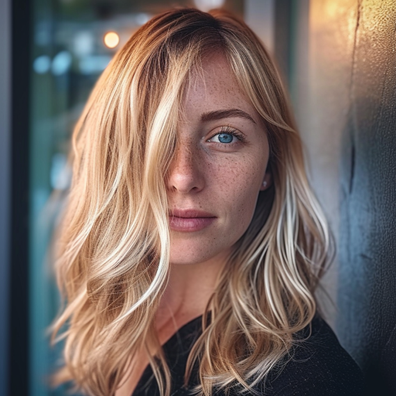 Honey Blonde with Chocolate Lowlights