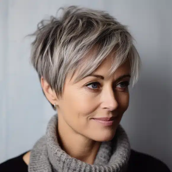 Pixie with Razor Cut Layers and Wispy Bangs