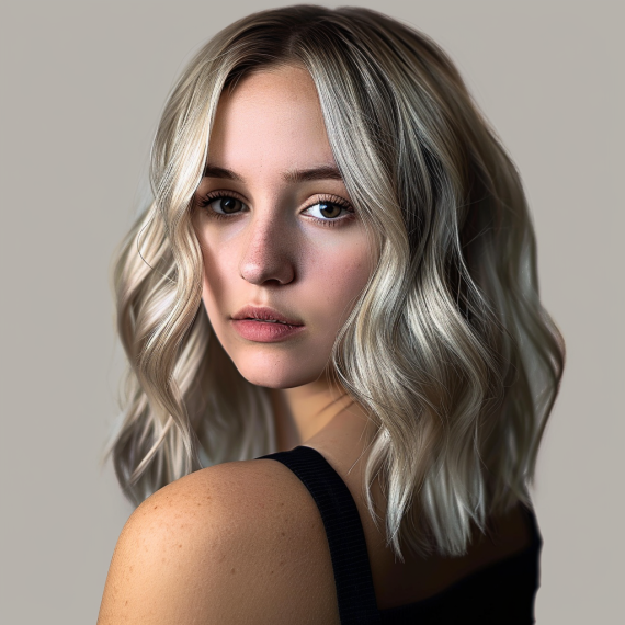 Platinum Blonde with Smoky Lowlights