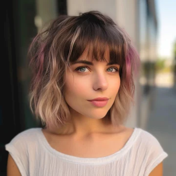 Shaggy Bob with Peek a boo Bangs scaled