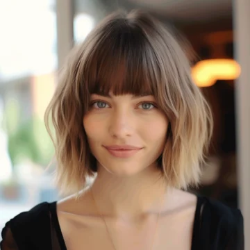 Shaggy Bob with Structured Bangs scaled