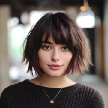 Shaggy Bob with Tapered Bangs scaled