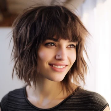 Shaggy Bob with Uneven Bangs scaled