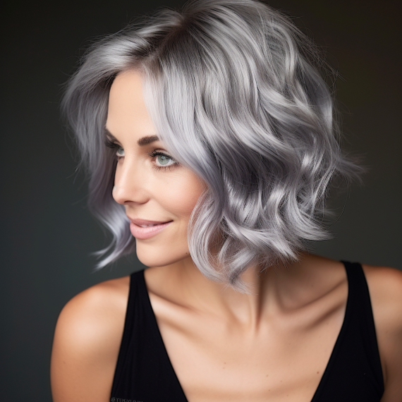 Shimmering Silver Gray Ends