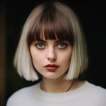 Sleek Shaggy Bob with Rounded Bangs scaled