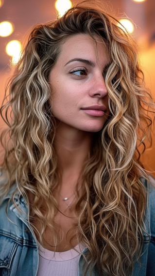 Soft Dirty Blonde Curls