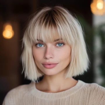 Soft Shaggy Bob with Delicate Bangs scaled