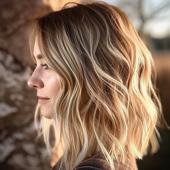 Sun Kissed Blonde with Beige Lowlights