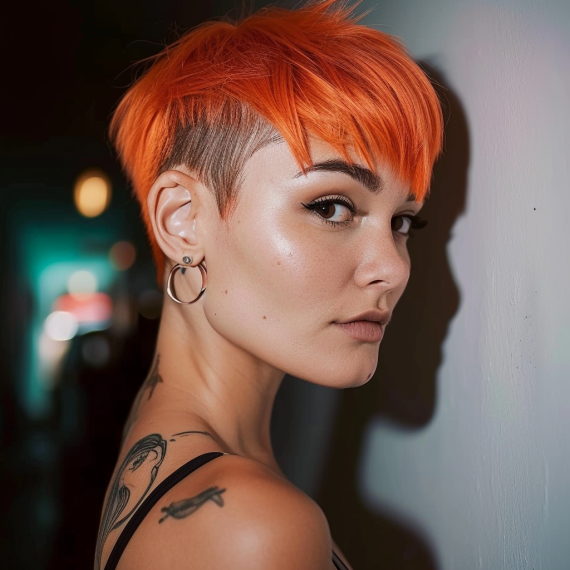 Tangerine Orange Undercut