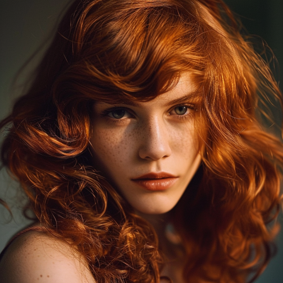 Terracotta Orange with Tousled Look